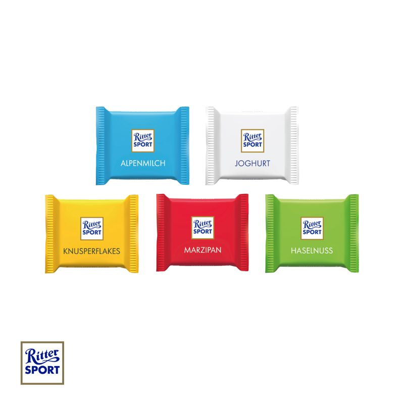 Ritter SPORT "Mini" im Werbebriefchen – weitere Ansicht