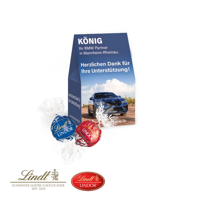 Werbepräsent "Selection Mini" mit Lindt Lindor Pralinés