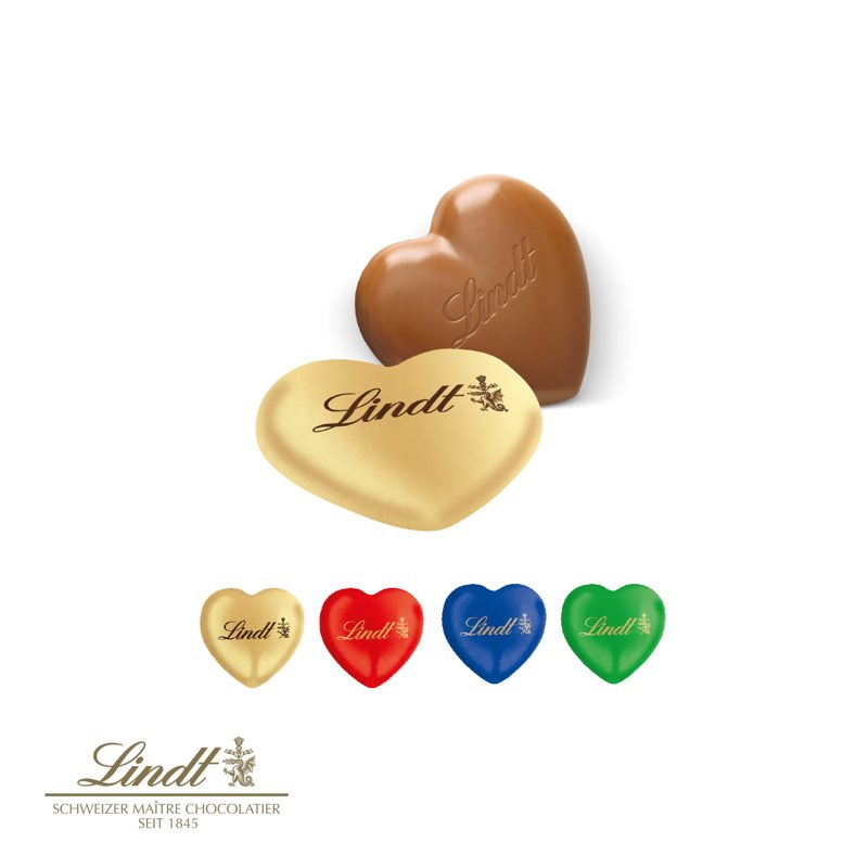 Werbe-Klappkarte mit Schokoladenherz von Lindt, 20 g – weitere Ansicht