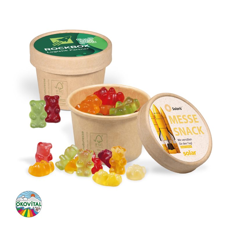 Werbe-Fruchtgummi Paperbox mit Einleger