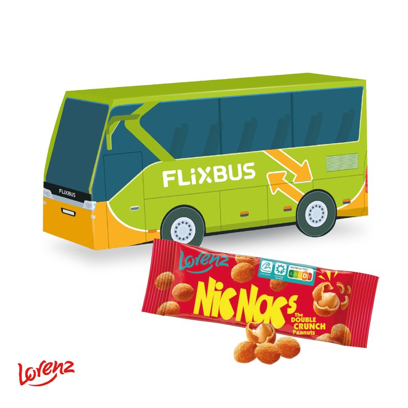 3D Präsent "Bus" mit Lorenz Nic Nac's