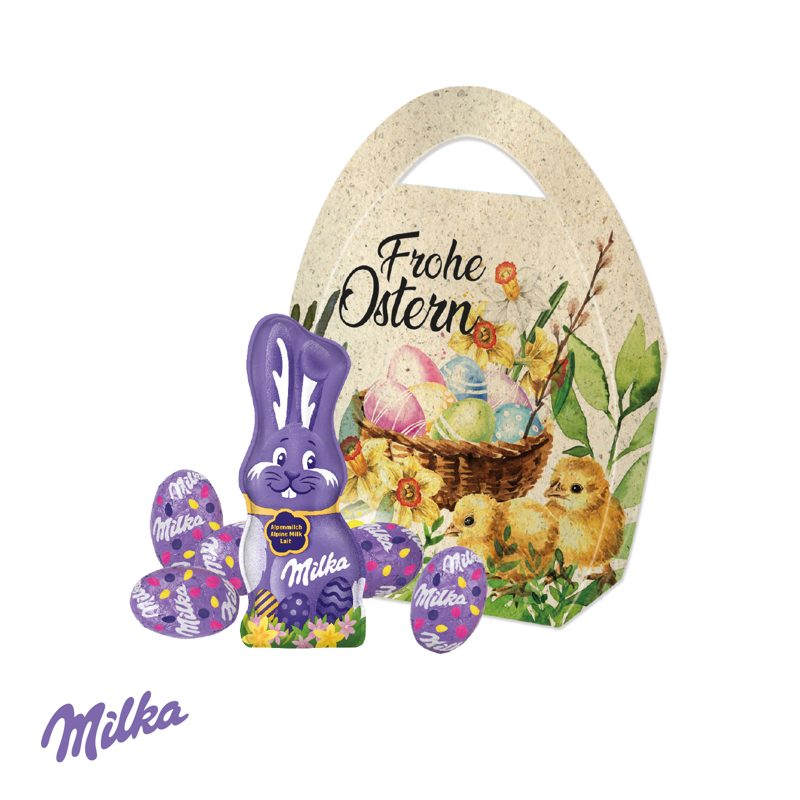 Premium Osterei mit Schokoladenmischung von Milka