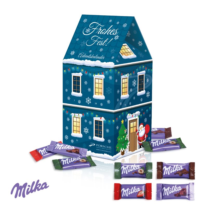 Adventskalender Haus "XL" mit Milka Schokolade