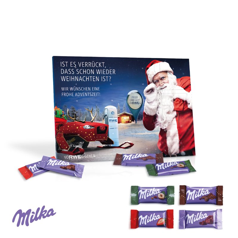 Tisch-Adventskalender mit Milka Schokolade