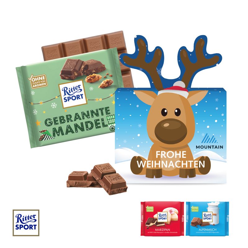 Schokotafel Ritter SPORT „Rentier“