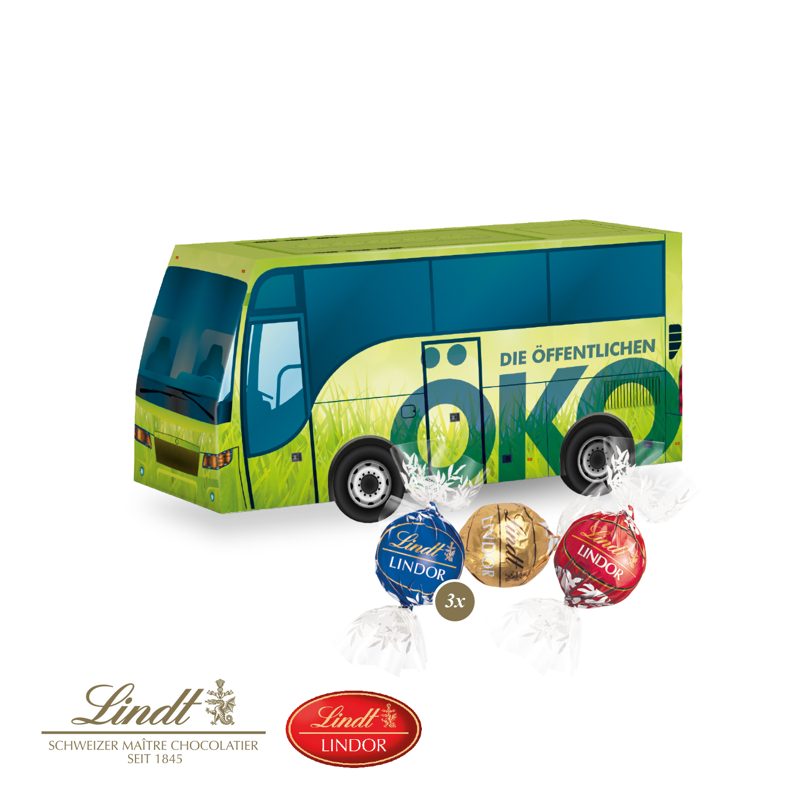 3D Präsent "Bus" mit Lindor Pralinés