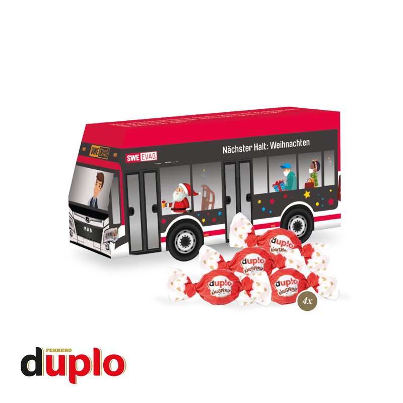 3D Präsent "Bus" mit duplo Knusperlen