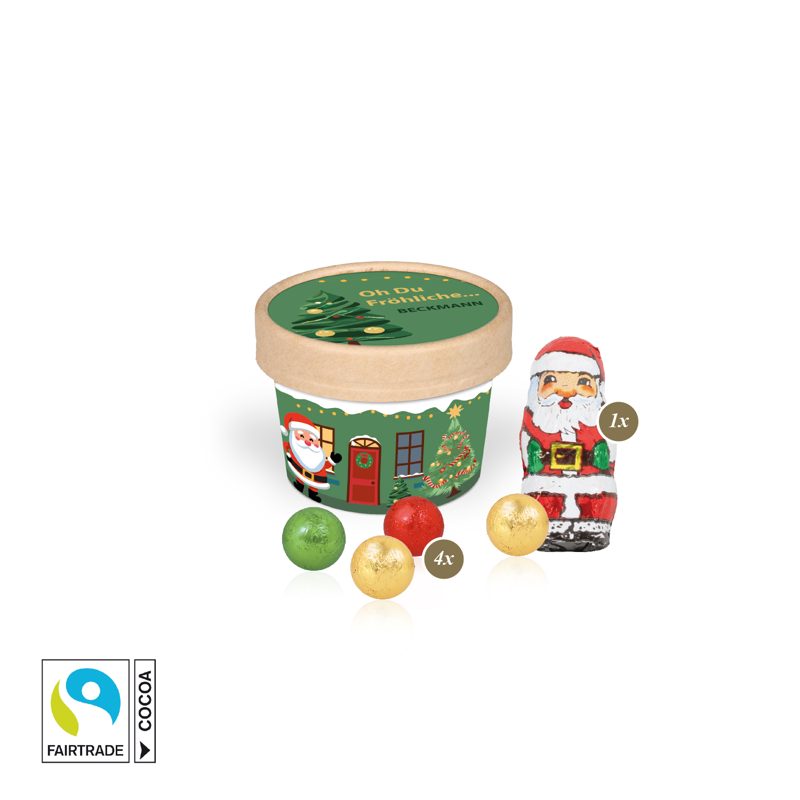 Christmas Paperbox mit Fairtrade® Schokolade