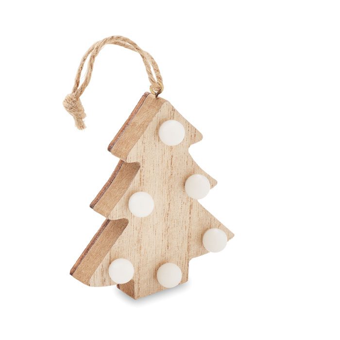 Anhänger aus Holz mit Led Lulie