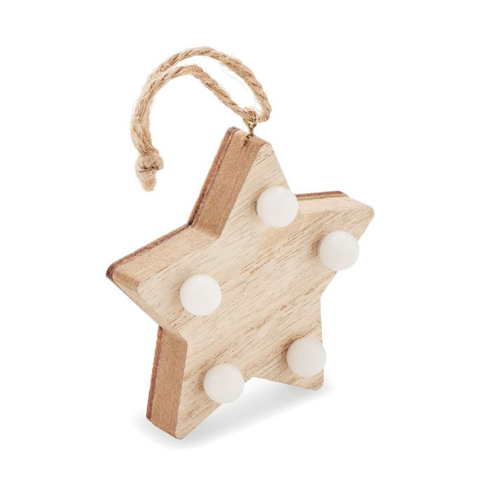 Anhänger aus Holz mit Led Lalie