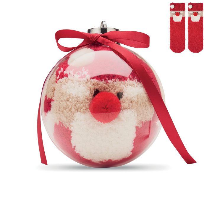 Weihnachtsbaumkugel mit Socken Snug L