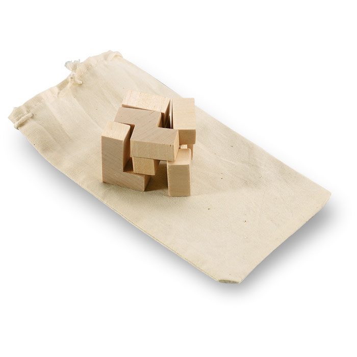 Holzpuzzle im Baumwollbeutel Trikesnats