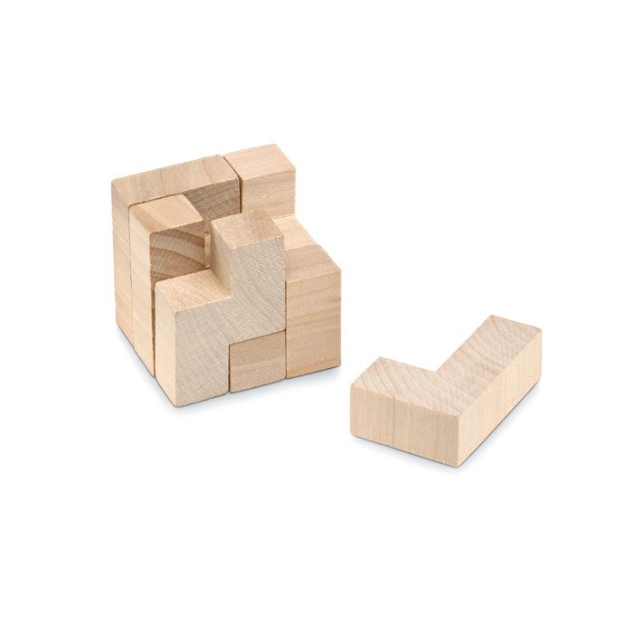 Holzpuzzle im Baumwollbeutel Trikesnats – weitere Ansicht