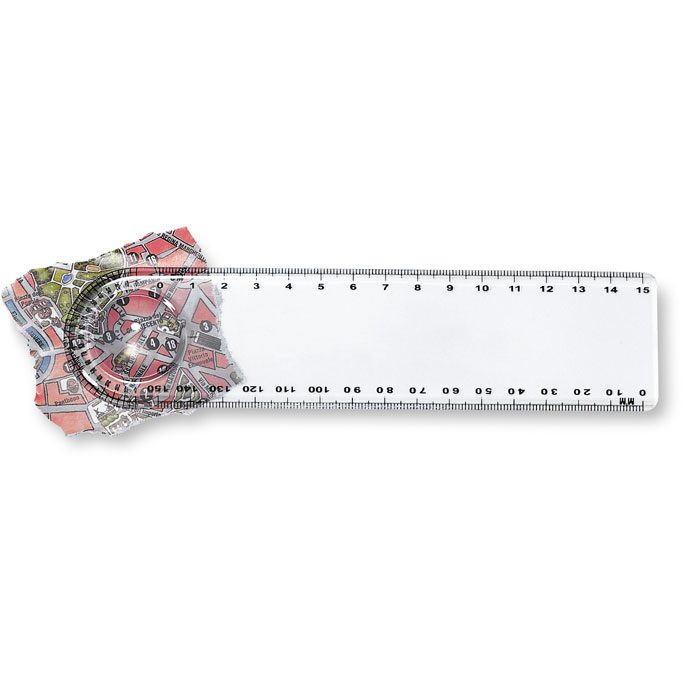 Lineal mit Lupe/Winkelmesser Lasta