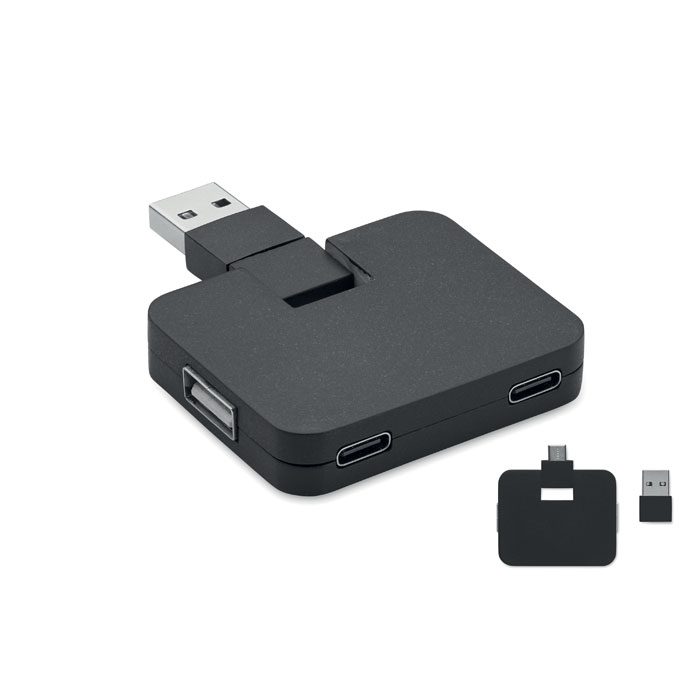 4 Port Usb Hub Square-c