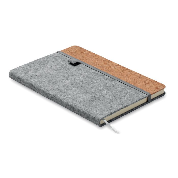Din A5 Notizbuch RPET-Filz Corkbook
