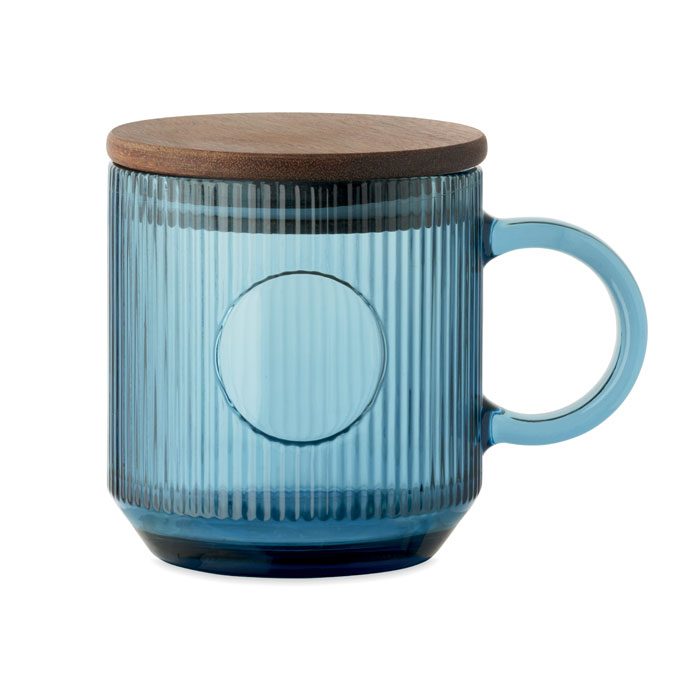 Gerippter Glasbecher 300ml Vitrio Mug