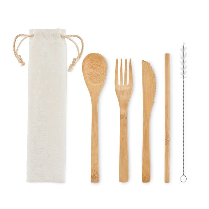 Besteck-Set Bambus Setstraw