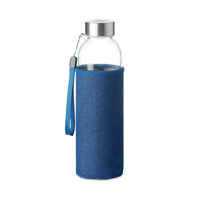 Trinkflasche Glas 500ml Utah Denim