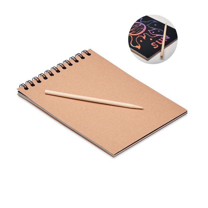 Notizbuch mit Kratzpapier Black