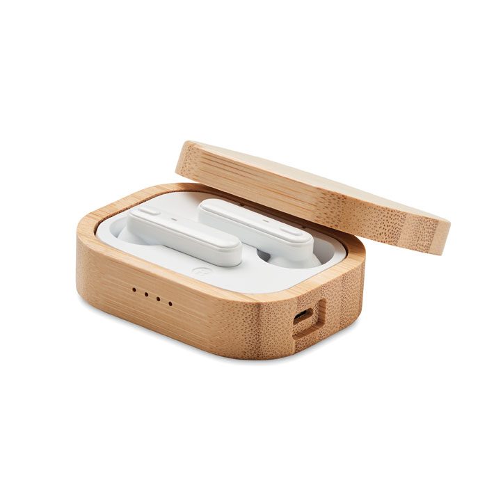 Tws 5.0 wireless Ohrhörer-Set Jazz Bamboo – weitere Ansicht
