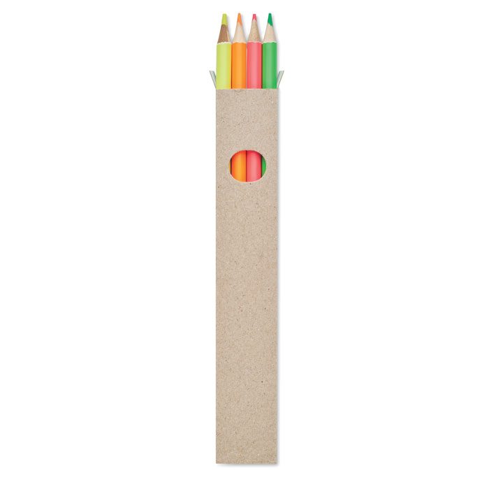 4 Textmarker-Buntstifte Bowy