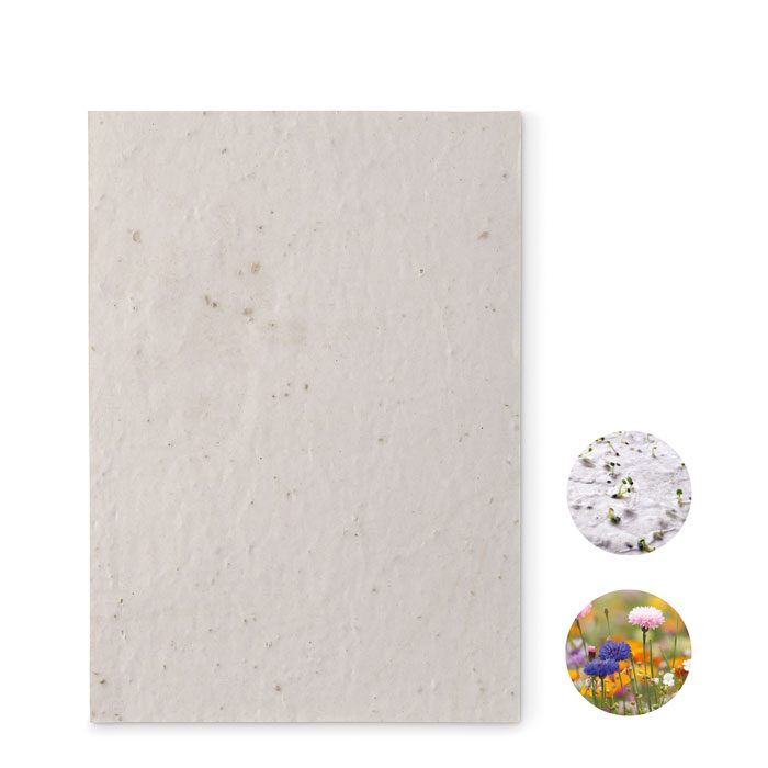 Din A5 Wildblumen-Samenpapier Aside