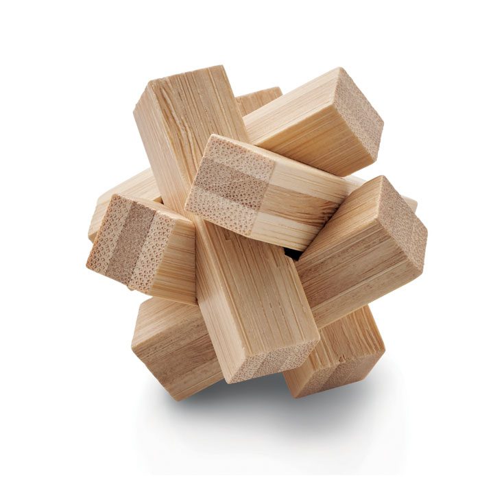 Holzpuzzle/Gehirnjogging Bambus Cubenats