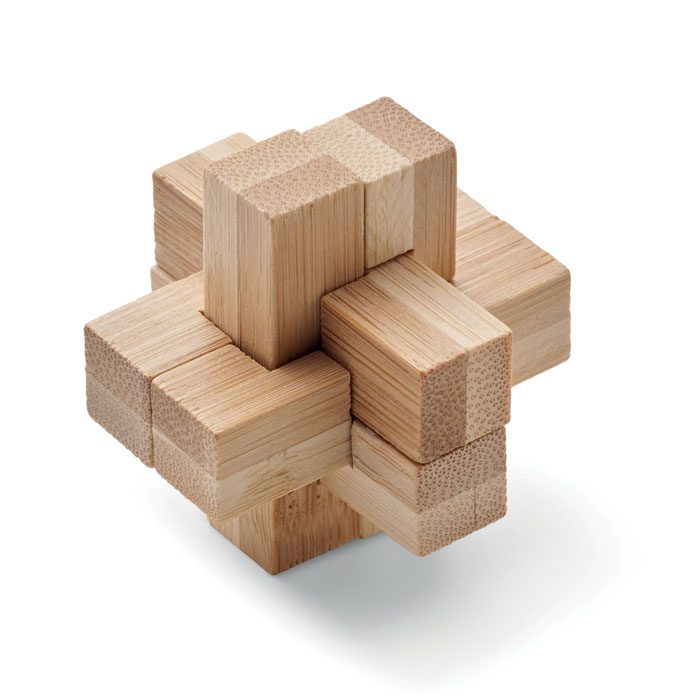 Holzpuzzle/Gehirnjogging Bambus Squarenats