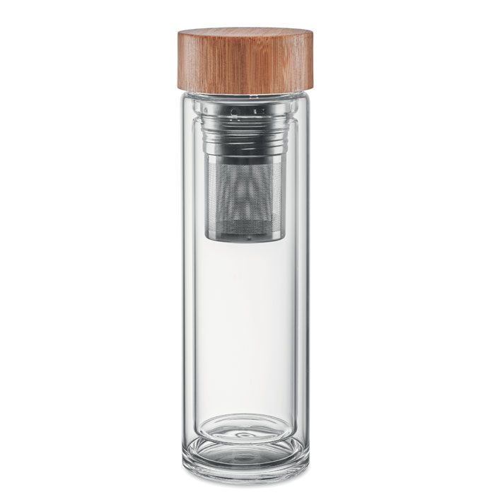 Doppelwandige Trinkflasche 420ml Batumi Glass