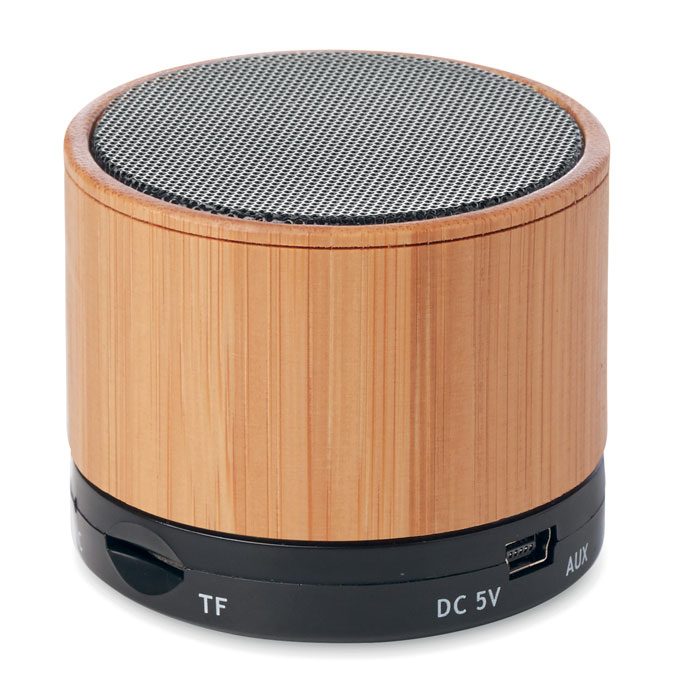 Runder wireless Lautsprecher Round Bamboo – weitere Ansicht