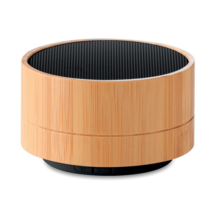 Runder wireless Lautsprecher Sound Bamboo