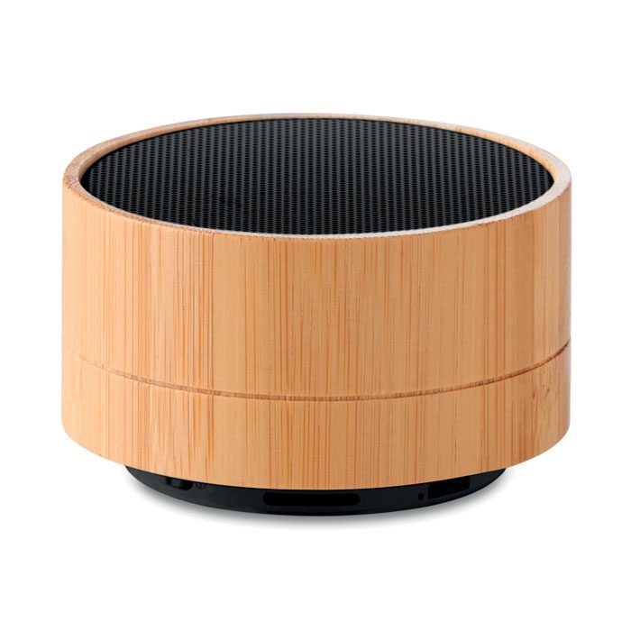 Runder wireless Lautsprecher Sound Bamboo – weitere Ansicht