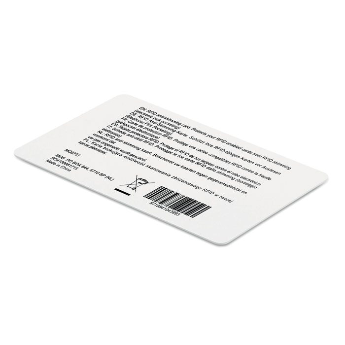 Rfid Anti-Skimming Karte Custos – weitere Ansicht