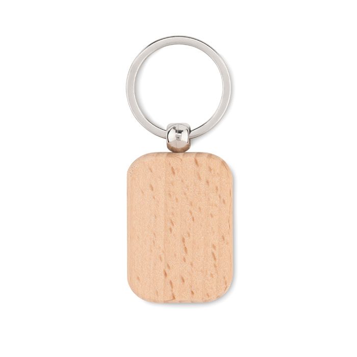 Schlüsselring Holz, eckig Poty Wood