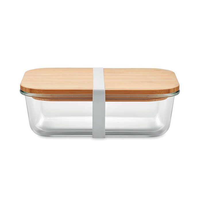 Lunchbox Glas mit Bambus