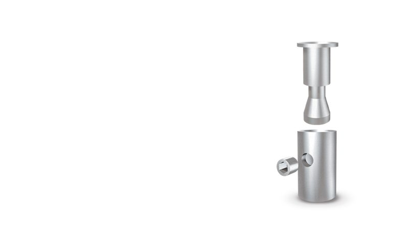 Abstandhalter Edelstahl mit Sicherung 13 × 20