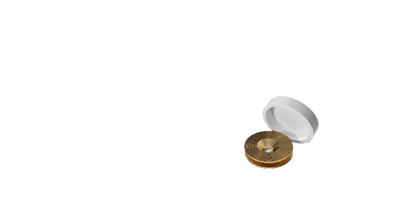 Schraubenabdeckung Aluminium weiß 25 mm