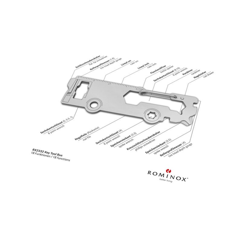 ROMINOX® Key Tool // Bus - 18 Funktionen – weitere Ansicht
