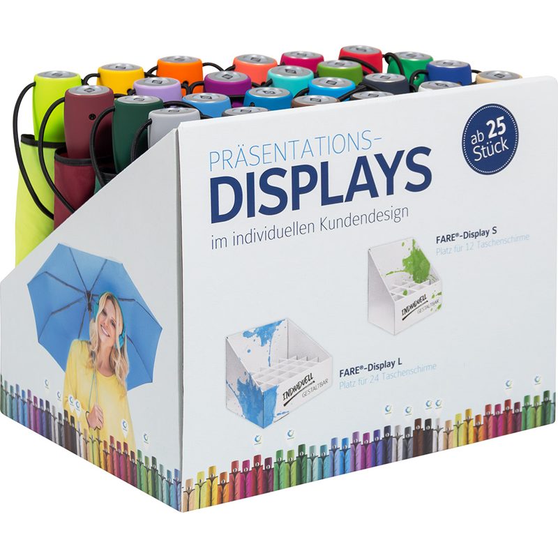 FARE®-Taschenschirm-Display L befüllt 5460 – weitere Ansicht
